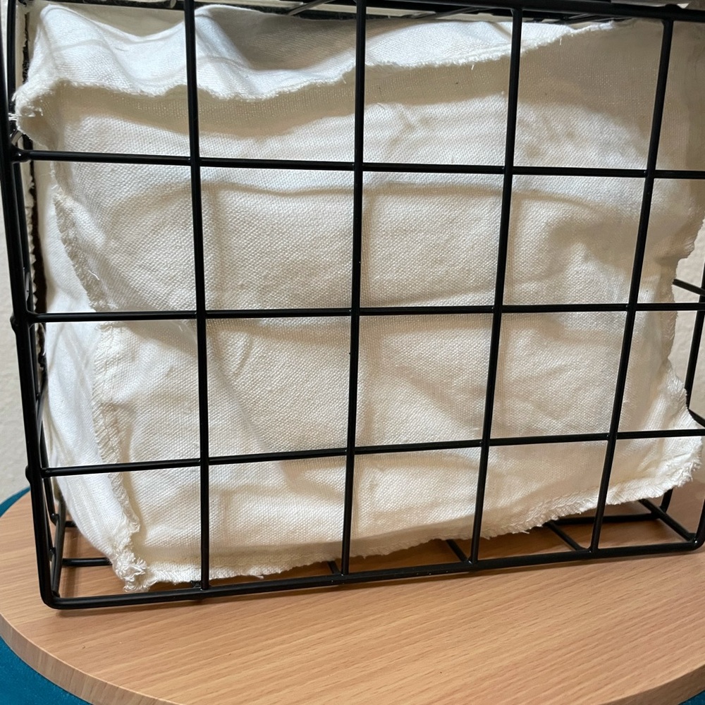 ✔️SOLD✔️LAUNDRY Rae Dunn black metal wire storage basket - Picture 6 of 6